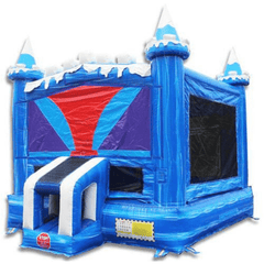 14'H Frozen Castle Bouncer by MoonWalk USA