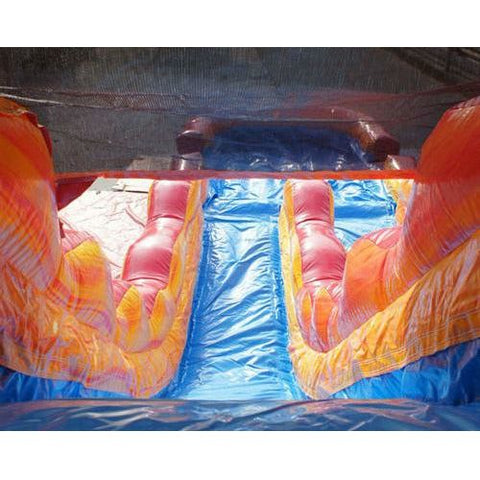 Moonwalk USA Inflatable Bouncers 19'H 2-Lane Volcano Screamer Slide W/ Slip N Splash by MoonWalk USA 18'H Palm Tree Screamer Slide by MoonWalk USA SKU# W-302-WLG
