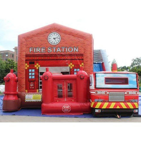 Moonwalk USA Obstacle Course 14' H FIRE STATION COMBO WET N DRY by MoonWalk USA