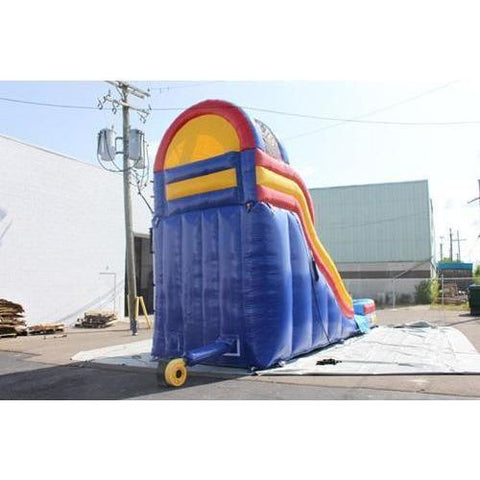 Moonwalk USA Obstacle Course 18'H DOUBLE DIP SLIDE WET N DRY (RBY) by MoonWalk USA