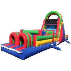 Moonwalk USA Water Parks & Slides 51'Lx15'H Wet N Dry Obstacle Course (Red) by MoonWalk USA 12'H SLIDE PIECE by MoonWalk USA from My Bounce House For Sale