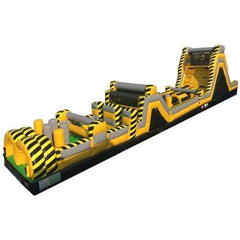 Moonwalk USA Water Parks & Slides Included 85'L Construction Obstacle Course With Removable Pool by MoonWalk USA