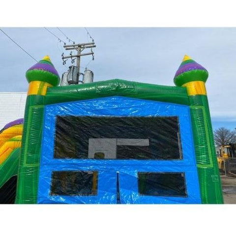 Moonwalk USA Obstacle Course 13' H 2-LANE GREEN COMBO WET N DRY by MoonWalk USA