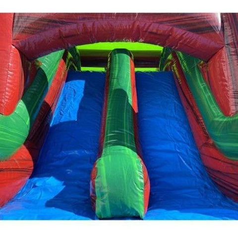 Moonwalk USA Obstacle Course 13' H 2-LANE RED RUBY CASTLE COMBO WET N DRY by MoonWalk USA