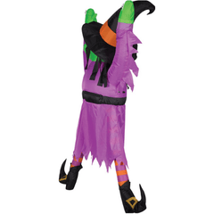 5' Halloween Hanging Crashed Witch from Roof by Gemmy Inflatables