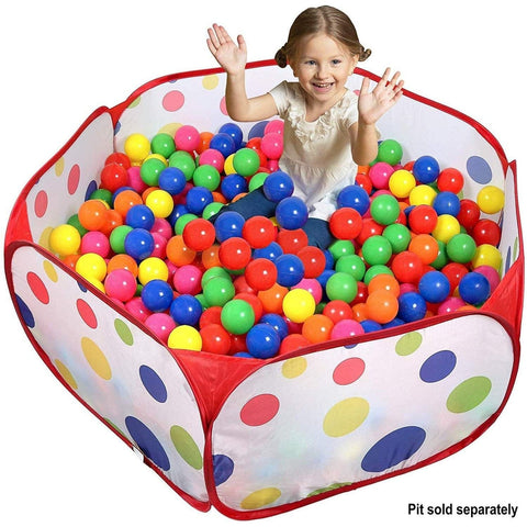 Mybouncehouseforsale.com pitball Click N' Play Pack of 100 Phthalate Free BPA Free Plastic Pit Balls 0705353488726 PITBALL 100 Phthalate BPA Free Pit Balls 6 Colors Storage Mesh Bag with Zipper