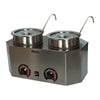 Image of Paragon butter warmer Pro Deluxe 2029A Dual 3 Qt. Warmer with 2 Insets, 2 Lids, 2 Ladles by Paragon 768528202916 2029A Pro Deluxe 2029A Dual 3 Qt. Warmer with 2 Insets, 2 Lids, 2 Ladles by Paragon SKU# 2029A