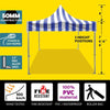 Image of Party Tents Canopy Tents & Pergolas 10' x 10' Blue and White 50mm Speedy Pop-up Party Tent by Party Tents 754972368049 6884