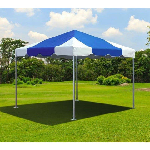 Party Tents Canopy Tents & Pergolas 10' x 10' Blue and White West Coast Frame Party Tent by Party Tents 754972307598 3674