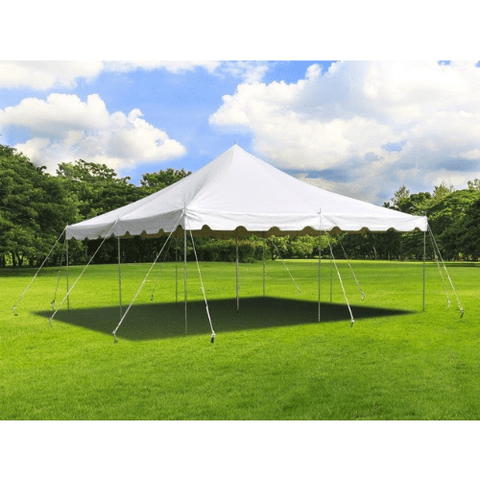 Party Tents Canopy Tents & Pergolas 20' x 20' Weekender Standard Canopy Pole Tent - White by Party Tents