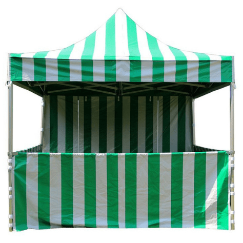 Party Tents Direct Canopies & Gazebos 10' x 10' 50mm Speedy Pop-up Party Tent with Sidewalls, Green and White by Party Tents 754972372251 7170 10' x 10' 50mm Speedy Pop-up Party Sidewalls Green White Party Tents