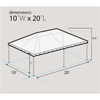 Image of Party Tents Direct Canopies & Gazebos 10' x 20' White West Coast Frame Party Tent by Party Tents 754972307505 3777 10' x 20' White West Coast Frame Party Tent by Party Tents SKU# 3777