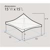 Image of Party Tents Direct Canopies & Gazebos 15' x 15' White High Peak Frame Party Tent by Party Tents 754972308281 4115 15' x 15' White High Peak Frame Party Tent by Party Tents SKU# 4115