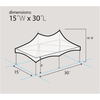 Image of Party Tents Direct Canopies & Gazebos 15' x 30' White High Peak Frame Party Tent by Party Tents 754972367042 7038 15' x 30' White High Peak Frame Party Tent by Party Tents SKU# 7038