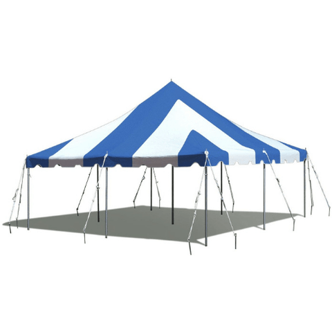 Party Tents Direct Canopies & Gazebos 20 x 20 Blue and White Premium Canopy Pole Party Tent by Party Tents 754972307321 3681