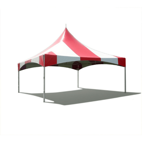 Party Tents Direct Canopies & Gazebos 20 x 20 Red Striped High Peak Frame Party Tent by Party Tents 754972337748 4208 20 x 20 Red Striped High Peak Frame Party Tent by Party Tents SKU 4208