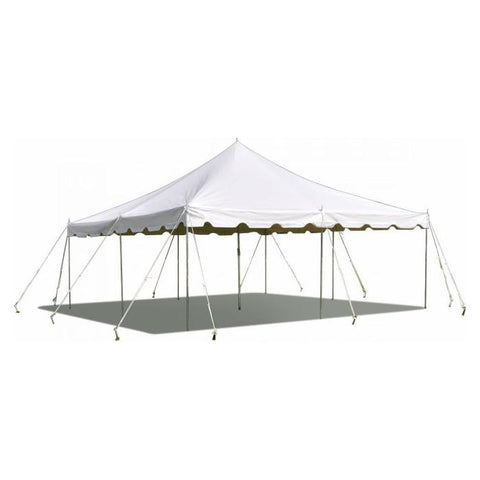 Party Tents Direct Canopies & Gazebos 20' x 20' White Weekender Standard Canopy Pole Tent by Party Tents 754972304498 655-1