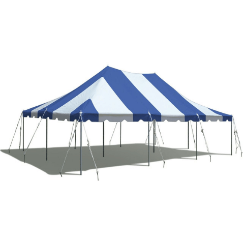 Party Tents Direct Canopies & Gazebos 20' x 30' Blue and White Premium Canopy Pole Party Tent by Party Tents 754972307376 3692
