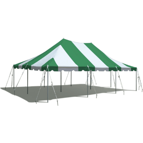 Party Tents Direct Canopies & Gazebos 20' x 30' Green and White Premium Canopy Pole Party Tent by Party Tents 754972307383 3693 20' x 30' Green & White Premium Canopy Pole Party Tent by Party Tents
