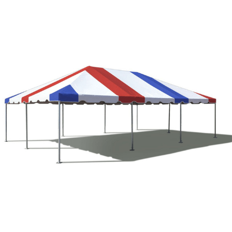 Party Tents Direct Canopies & Gazebos 20' x 30' Red, White and Blue West Coast Frame Party Tent by Party Tents 754972368025 6502 20' x 30' Red, White and Blue West Coast Frame Party Tent Party Tents