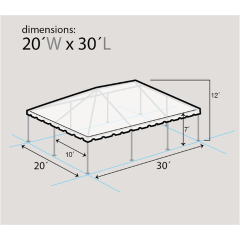 Party Tents Direct Canopies & Gazebos 20' x 30' White West Coast Frame Party Tent by Party Tents 754972307734 3956 20' x 30' White West Coast Frame Party Tent by Party Tents SKU# 3956