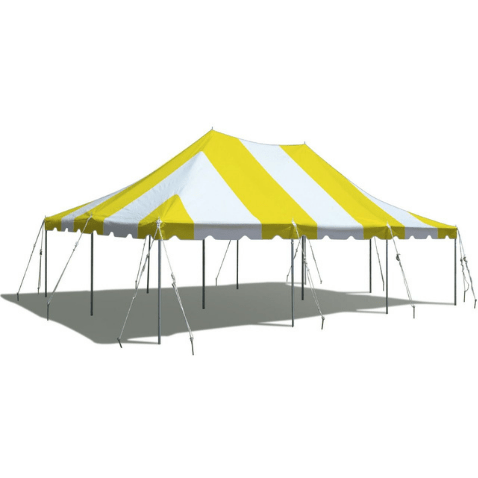 Party Tents Direct Canopies & Gazebos 20' x 30' Yellow and White Premium Canopy Pole Party Tent by Party Tents 754972307413 3701 20' x 30' Yellow & White Premium Canopy Pole Party Tent by Party Tents