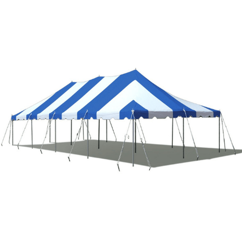 Party Tents Direct Canopies & Gazebos 20' x 40' Blue and White Premium Canopy Pole Party Tent by Party Tents 754972307420 3704