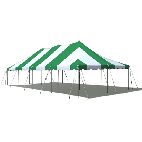 Party Tents Direct Canopies & Gazebos 20' x 40' Green and White Premium Canopy Pole Party Tent by Party Tents 754972307437 3705 20' x 40' Green & White Premium Canopy Pole Party Tent by Party Tents
