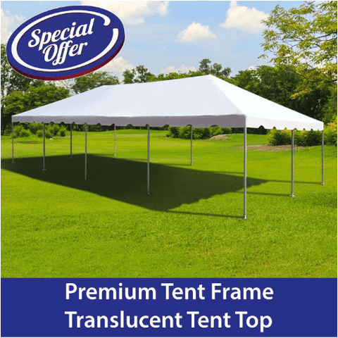 Party Tents Direct Canopies & Gazebos 20' x 40' West Coast Frame Tent, Premium Frame Translucent Top by Party Tents 754972373463 7664 20' x 40' West Coast Frame Tent, Premium Frame Translucent Top 7664