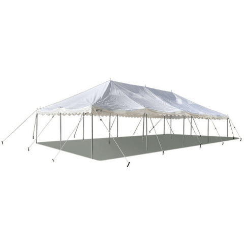 Party Tents Direct Canopies & Gazebos 20' x 40' White Economy Pole Canopy Tent with Sidewalls by Party Tents 754972377065 8081