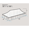 Image of Party Tents Direct Canopies & Gazebos 30' x 100' Premium Sectional Canopy Pole Party Tent - White by Party Tents 754972307475 3753 30' x 100' Premium Sectional Canopy Pole Party Tent  White Party Tents