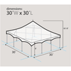 Image of Party Tents Direct Canopies & Gazebos 30' x 30' High Peak Frame Party Tent - White by Party Tents 754972308328 4120 30' x 30' High Peak Frame Party Tent - White by Party Tents SKU# 4120