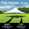 Image of Party Tents Direct Canopies & Gazebos 30' x 40' Premium Sectional Canopy Pole Party Tent - White by Party Tents 754972296182 545-tent 30' x 40' Premium Sectional Canopy Pole Party Tent - White SKU# 545