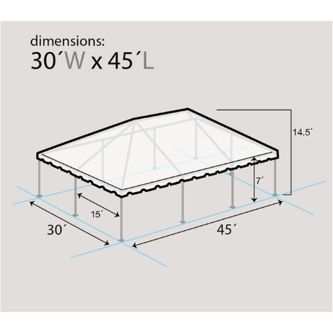 Party Tents Direct Canopies & Gazebos 30' x 45' Single Tube West Coast Frame Party Tent, Sectional by Party Tents 754972363389 4927 30' x 45' Single Tube West Coast Frame Party Tent, Sectional SKU# 4927
