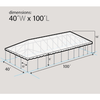 Image of Party Tents Direct Canopies & Gazebos 40' x 100' Twin Tube West Coast Frame Party Tent - White by Party Tents 754972358293 4606 40' x 100' Twin Tube West Coast Frame Party Tent - White SKU# 4606