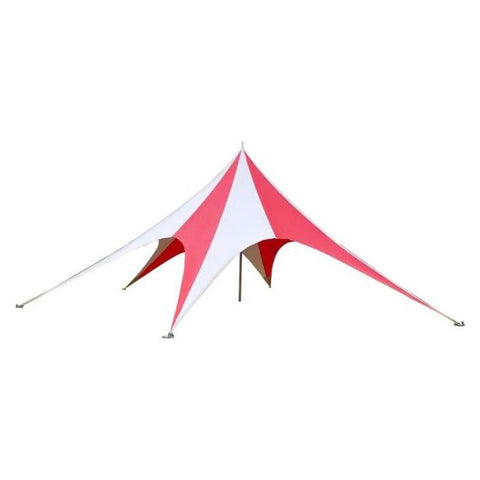 Party Tents Direct Canopies & Gazebos 43' Red & White Single Pole Star Teepee Tent by Party Tents 754972337380 1075