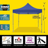 Image of Party Tents Direct Canopy Tents & Pergolas 10' x 10' Blue 50mm Speedy Pop-up Party Tent by Party Tents 754972309608 4556