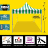 Image of Party Tents Direct Canopy Tents & Pergolas 10' x 10' Green and White 50mm Speedy Pop-up Party Tent by Party Tents 754972368056 6885