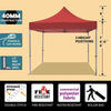 Image of Party Tents Direct Canopy Tents & Pergolas 10' x 10' Red 40mm Speedy Pop-up Party Tent by Party Tents 754972308373 4496 10' x 10' Red 40mm Speedy Pop-up Party Tent by Party Tents SKU# 4496