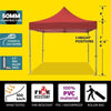 Image of Party Tents Direct Canopy Tents & Pergolas 10' x 10' Red 50mm Speedy Pop-up Party Tent by Party Tents 754972336697 4623 10' x 10' Red 50mm Speedy Pop-up Party Tent by Party Tents SKU# 4623