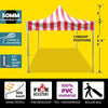 Image of Party Tents Direct Canopy Tents & Pergolas 10' x 10' Red/White 50mm Speedy Pop-up Party Tent by Party Tents 754972318600 5410