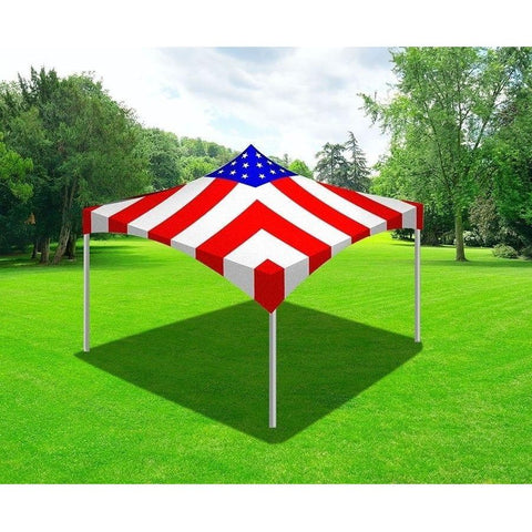 Party Tents Direct Canopy Tents & Pergolas 10' x 10' Stars and Stripes High Peak Frame Party Tent  by Party Tents 754972327107 4113
