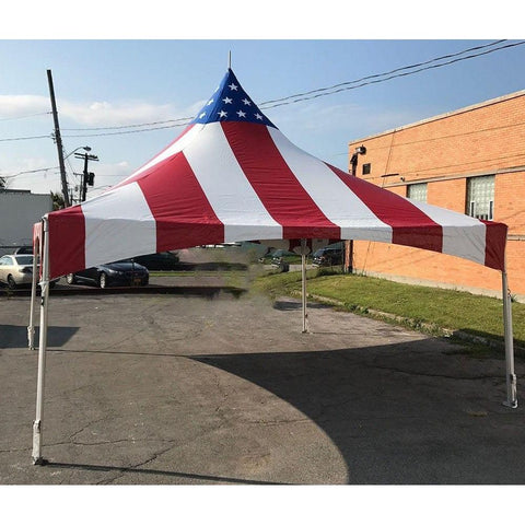 Party Tents Direct Canopy Tents & Pergolas 10' x 10' Stars and Stripes High Peak Frame Party Tent  by Party Tents 754972327107 4113