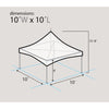 Image of Party Tents Direct Canopy Tents & Pergolas 10' x 10' White High Peak Frame Party Tent by Party Tents 754972308267 4114 10' x 10' White High Peak Frame Party Tent by Party Tents SKU# 4114