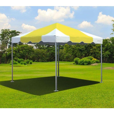 Party Tents Direct Canopy Tents & Pergolas 10' x 10' Yellow & White West Coast Frame Party Tent by Party Tents 754972307628 3691