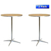 Image of Party Tents Direct Folding Chairs & Stools 30" 2 pack Round Adjustable Height Cocktail Bistro Table by Party Tents 754972313858 3263 30" 2 pack Round Adjustable Height Cocktail Bistro Table Party Tents