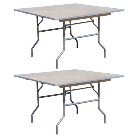 Party Tents Direct Folding Chairs & Stools 30" 2 Pack Square Wood Folding Table by Party Tents 754972309486 3184 30" 2 Pack Square Wood Folding Table by Party Tents SKU#3184