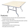 Image of Party Tents Direct Folding Chairs & Stools 30" 2 Pack Square Wood Folding Table by Party Tents 754972309486 3184 30" 2 Pack Square Wood Folding Table by Party Tents SKU#3184