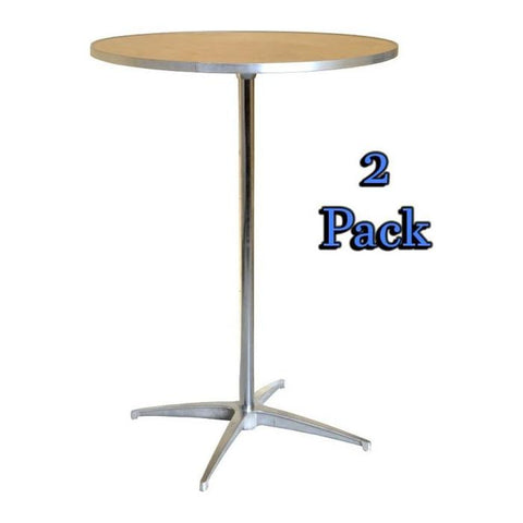 Party Tents Direct Folding Chairs & Stools 36"  2 Pack Round Cocktail/Bistro Table by Party Tents 754972313902 3257