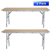 Image of Party Tents Direct Folding Chairs & Stools 96" 2 Pack Rectangle Wood Seminar Table by Party Tents 754972300513 3413 96" 2 Pack Rectangle Wood Seminar Table by Party Tents SKU#3413